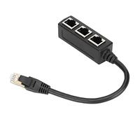 Jectse Cable Divisor Ethernet RJ45, Adaptador Divisor RJ45 Macho a 3 Hembra, Cable Adaptador de Interruptor Ethernet RJ45 de 1 a 3 Puertos para Cat5 Cat5e Cat6 Cat7