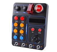 Jectse Caja de Control Central Simulator Race, 19 Botones 30 Opciones Programables Retroiluminación RGB con Interruptores de Palanca para Arranque y Parada del Motor, para PC para