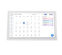 Jectse Calendario Digital de 21,5 Pulgadas, Tabla de Tareas Familiares con Pantalla Táctil y Control de Aplicaciones para Planificación de Horarios (Enchufe de la UE)