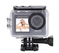Jectse Cámara de Acción 5K 24MP, Cámara de Deportes de Control Remoto de Control Remoto de Videocámaras Submarinas WiFi 170 Grados con Pantalla Frontal para esquí