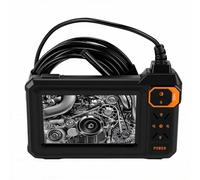 Jectse Cámara de Inspección por Boroscopio Cámara Endoscópica Serpiente con Luz Lente Dual 1080P Pantalla de 4,3 Pulgadas IP67 Cable Semirrígido de 5 M a Prueba de Agua para