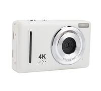 Jectse Cámara Digital 4K 4K de 64MP para Fotografía con Pantalla de 2.4 Pulgadas, Estudiantes de Adolescencia, Cámara de Viaje (White)