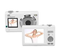 Jectse Cámara Digital 4K para Fotografía, Cámara de Vlogging de Enfoque Automático de 48MP con Zoom Digital 16x, Punto Compacto Anti Shake y Cámara de Disparo para Estudiantes