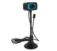 Jectse Cámara Web, Cámara Web de Transmisión USB de Alta Definición con Micrófono con Luz de Relleno LED, Enfoque Manual para Conferencias y Videollamadas