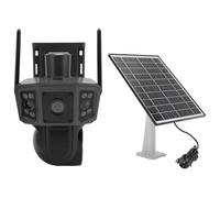 Jectse Cámaras de Seguridad Solar Al Aire Libre Inalámbrico, 8MP 360 ° Cámaras WiFi con Batería Solar para la Seguridad del Hogar con Detección de Movimiento de IA, Impermeabilización (Versión de la