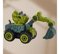 Jectse Camiones de Construcción para Niños Camión de Ingeniería Educativa con Tema de Dinosaurio DIY, Coche de Juguete Versátil para Niños, Material Plástico para Diversión sin Fin (#1)