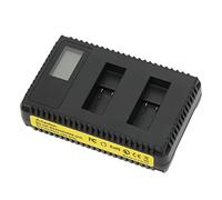 Jectse Cargador de Batería de la Cámara, Estacion de Carga de la Batería de la Cámara del Cargador USB Dual de la Pantalla LCD, para la de la Ahdbt -501
