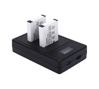 Jectse Cargador USB Dual con 2 Baterías EN-EL12, Batería Recargable de 1500 MAh con Pantalla Digital LED, para A900 A1000 B600 W300 S9900 S9700 S9500 S9300 S8000