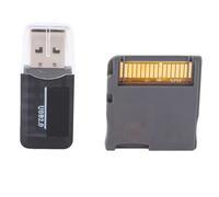 Jectse Cartucho con Adaptador de Tarjeta, Tarjeta de Videojuego Dual Core para 2DS 3DS LL MD GB GBC FC PCE, Plug and Play Precargado con Función de Archivo RTS en Tiempo Real (Grey)