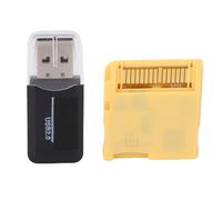 Jectse Cartucho con Adaptador de Tarjeta, Tarjeta de Videojuego Dual Core para 2DS 3DS LL MD GB GBC FC PCE, Plug and Play Precargado con Función de Archivo RTS en Tiempo Real (Yellow)