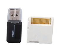Jectse Cartucho con Adaptador de Tarjeta, Tarjeta de Videojuego Dual Core para 2DS 3DS LL MD GB GBC FC PCE, Plug and Play Precargado con Función de Archivo RTS en Tiempo Real (White)