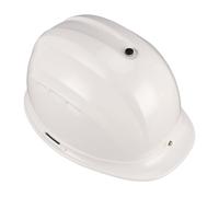 Jectse Casco de Construcción con de Enfriamiento de Ventilador Solar Dual, Casco de Seguridad con Batería de 8000 MAh para Trabajar en Sitios de Construcción Al Aire Libre, Color Blanco