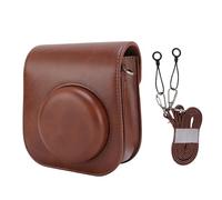 Jectse Caso de Protección para Mini12 Mini11 Cámara Instantánea, Cubierta de Bolsas de Cuero PU con Correa Ajustable Extraíble, L X W X H: 15 * 13 * 7cm (Brown)
