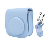 Jectse Caso de Protección para Mini12 Mini11 Cámara Instantánea, Cubierta de Bolsas de Cuero PU con Correa Ajustable Extraíble, L X W X H: 15 * 13 * 7cm (Blue)