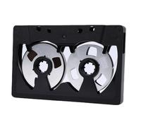 Jectse Cinta de Casete en Blanco, Cinta de Grabación de Doble Cara de 50 Minutos con Carcasa de ABS de Primera Calidad y Rueda Chapada en Metal, para Discursos, Música y Grabaciones