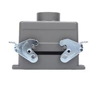Jectse Conector de Alta Resistencia de 16 Núcleos, Conector de Aviación Industrial Impermeable IP68 para Equipos de Alimentación de Servidor, Salida Superior de Clavija Rectangular con Bloqueo Seguro