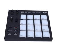 Jectse Controlador de Almohadilla de Batería MIDI, Controlador de Producción de Música Portátil con 16 Almohadillas de Batería, 2 Perillas de Fader Asignables, para Crear Sonidos de