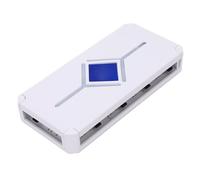 Jectse Controlador de Concentrador de Ventilador ARGB PWM, Concentrador ARGB Magnético de 3 Pines que Admite hasta 18 Ventiladores con 9 Interfaces PWM y 9 , para Gestión de Cables (WHITE)