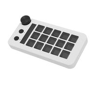 Jectse Controlador de Estudio de 15 Teclas Controlador de Flujo Teclado Macro con Teclas LCD Personalizables Perfiles Visuales para OBS para Twitch para Creadores de Contenido de PC (White)