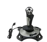Jectse Controlador de Juego USB Gaming Flight Simulator con Función de Vibración y Control de Acelerador, Palanca de Vuelo con Cable para PC XP VISTA 7 8 10 Computadora Portátil