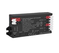 Jectse Controlador de Luz de Tira LED, Control de Aplicación WiFi Sincronización de Música con Micrófono Más de 100 Efectos de Iluminación, para Tiras LED Direccionables WS2811 WS2812