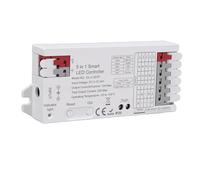 Jectse Controlador de Tira LED, 5 en 1 RGBCCT RGBW RGB CCT Modo Atenuador 20A, con Puertos de Conexión Rápida y Configuración de Estado de Encendido, para Tiras de Luz Largas Pro+