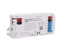 Jectse Controlador de Tira LED Digital, Salida de 4 Canales con Micrófono Incorporado y 15 A para Tiras LED RGB RGBW WS2812B, Compatible con Actualización de Firmware WiFi y Aplicación