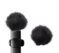 Jectse Cubierta de Micrófono Furry Wantscreen para Rode Wireless Go II, 2 Piezas de la Solapa de Viento Lavalier Micrófono Reducir el Ruido del Viento, el Filtro de Micrófono Mejora la (BLACK)