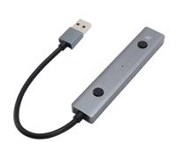 Jectse Cubo USB 2.0 con Control de Voz, Adaptador de Concentrador USB de Carcasa de Aleación de Aluminio con Alimentación de IA para Laptop, Tableta, 4 Puertos