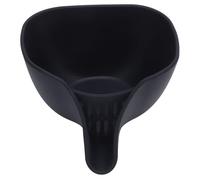 Jectse Cuenco Colador con Cesto de Drenaje de Silicona con Pico | Colador de Embudo para Lavar Frutas, Verduras, Pasta, Apto para Lavavajillas (BLACK)