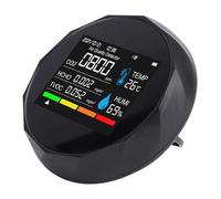 Jectse Detector de Calidad del Aire Interior 5 en 1, Aplicación, Probador Compacto para Temperatura y Humedad HCHO PM2.5, Ideal para Uso Educativo en Casa, Oficina, Estudio, 255 G