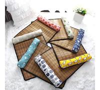 Jectse Estera de Refrigeración para Mascotas, Diseño de Dibujos Animados de Gato, Rectangular, con Almohada, Estera de Hielo Suave para Verano, Cama para Mascotas Resistente a los Arañazos para