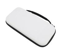 Jectse Estuche de Transporte con Bolsillo de Malla para 2, Bolsa Protectora de Cuero PU para Consola de Juegos. (White)