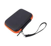 Jectse Estuche Rígido de Transporte para Disco Duro Externo Rugged Mini, Bolsa de Almacenamiento Resistente Al Agua y a los Golpes con Amplio Espacio, Ideal para Viajeros, Negro y Naranja