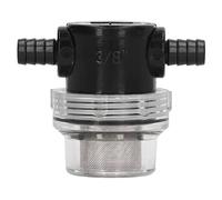 Jectse Filtro de Agua con Colador en Línea, Conector Barb 3/8in 1/2in