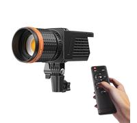 Jectse Foco COB de 40 W con Lente de Brillo 5X, Enfoque Ajustable 3000 K-6500 K Temperatura de Color Dual RA90+ Luz de Relleno para Fotografía de Productos Transmisión en Vivo (Enchufe de la UE)
