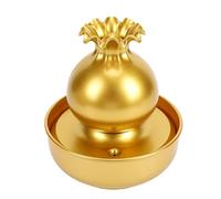 Jectse Fuente de Agua de Mesa, Bolsa de Dinero, Cascada Interior con Luz LED, Decoración Feng Shui para Meditación, Oficina, Sala de Estar, Escritorio, Relajación (Gold)