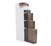 Jectse Gabinete de Piso de Esquina Pequeño Que Ahorra Espacio con Ruedas para Almacenamiento de Baño, Cajón Transparente, Organizador Delgado y Estrecho para Lavandería de Cocina, Materiales de PC