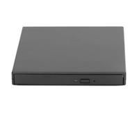 Jectse Grabadora de CD DVD Externa, Controlador de Disco óptico Compacto USB 2.0 Ultradelgado sin Controlador Universal para PC (Black)
