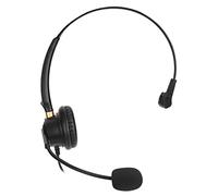 Jectse H600-2.5 Auriculares de Servicio Al Cliente de un Oído con Cancelación de Ruido para Conferencias Telefónicas de Teléfonos Fijos, Negros