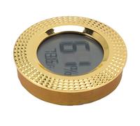 Jectse Higrómetro Digital de Alta Precisión con Anillo de Goma Incorporado, Diseño de Marco Metálico para Gabinete de Caja de Cigarros