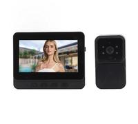Jectse Inalámbrico de Videoportero con Timbre, Cámara de Videoportero 1080P con Monitor de Pantalla a Color de 4,3 Pulgadas, Videoportero Impermeable IP65 con Intercomunicador de 2