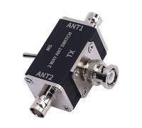 Jectse Interruptor Coaxial de 2 Posiciones, Interruptor de Antena CB HAM con Conectores BNC, Protector de Marcha Atrás, Protección Automática de Puerto, Rango de Frecuencia de 1-30 MHz,