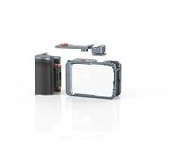 Jectse Jaula para Cámara de Aleación de Aluminio, Protección Total, Ergonómico, Liberación Rápida Magnética, con Soporte para Zapata Fría y Roscas de 1/4 de Pulgada, para Filmación