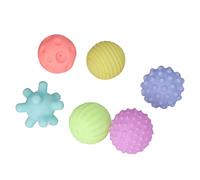 Jectse Juego de Juguetes de Pelota con Textura Suave para Bebés con Sonido de Chirrido, Interacción Entre e Hijos, Pelota Sensorial para Bebés de 6 Piezas para el Hogar y la Playa, Material
