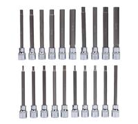 Jectse Juego de Llaves de Vaso con Punta Hexagonal Larga, Alcance Extra, Construcción Robusta para Reparación de Maquinaria con Estuche de Almacenamiento