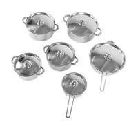 Jectse Juego de Ollas de Acero Inoxidable de 18 a 28 Cm para Varios Métodos de Cocción, Diseño Duradero para Todas las Fuentes de Calor, Juego de Utensilios de Cocina de Inducción de 7 Piezas