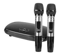 Jectse K8 Karaoke Machine Micrófono Inalámbrico con Tarjeta de Sonidocon Transmisión de Larga Distancia,para ARC, Tarjeta de Sonido USB, Grabación de Aplicaciones,5.0, para (Black)