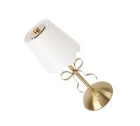 Jectse Lámpara de Mesa con Lazo Recargable, Pantalla de Tela, Lámpara de Mesita de Noche de Metal, Interruptor Táctil, de Mesa Inalámbrica