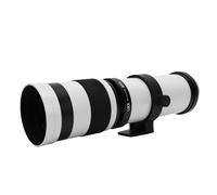 Jectse Lente de Enfoque Manual, Zoom de 420 Mm a 800 Mm, Teleobjetivo con F8.3 Apertura para la Cámara de SLR de Montaje, Luna, Pájaros, Vida Silvestre, Paisajes (White)
